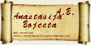 Anastasija Bojčeta vizit kartica